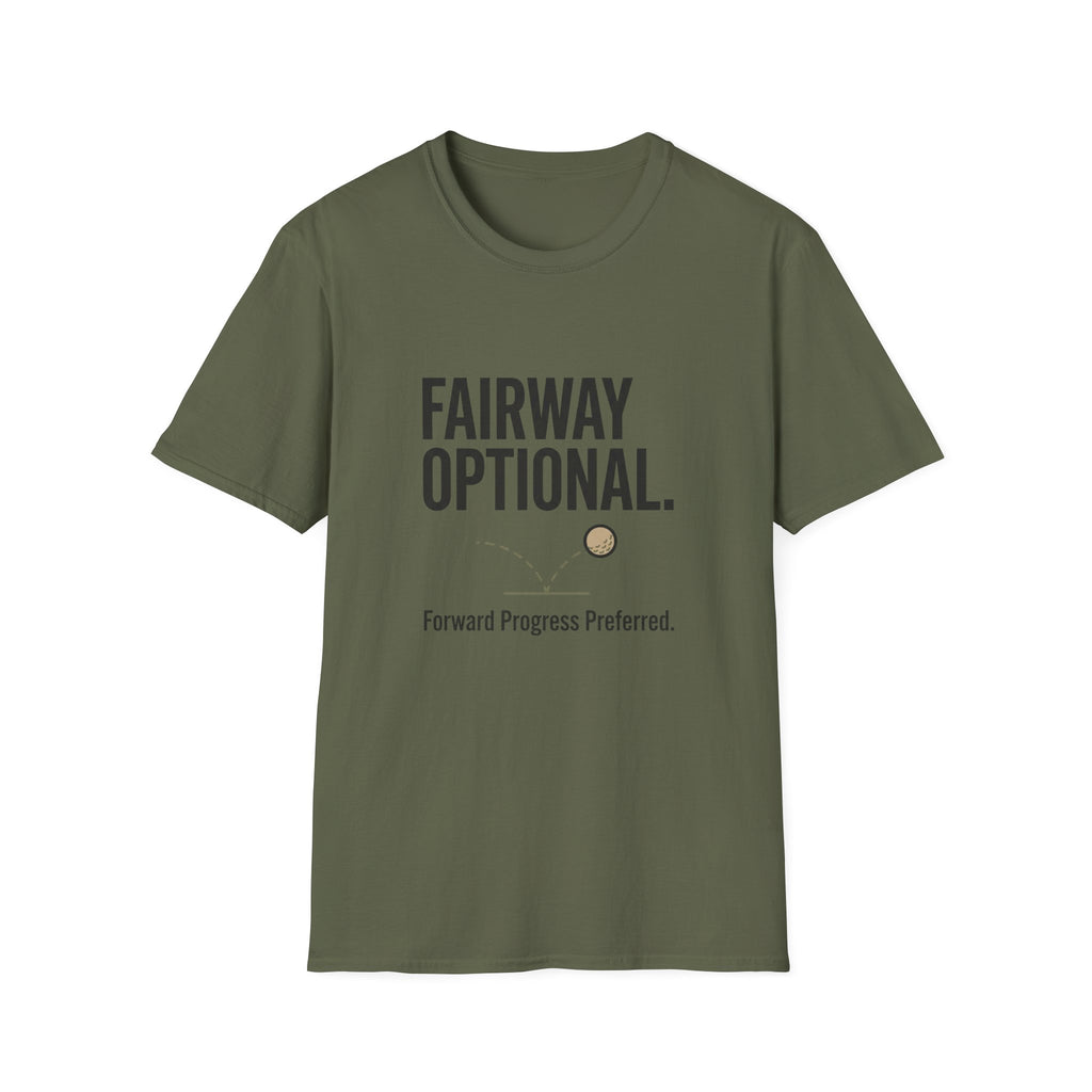 Fairway Optional Golf T-Shirt — "Fairway Optional" Funny Golfing Tee