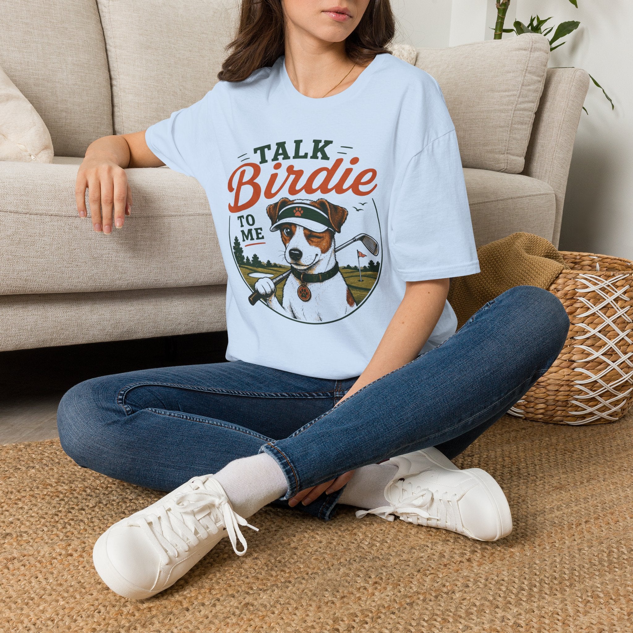 Talk Birdie To Me T‑Shirt — Funny Golf Dog Graphic Tee