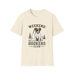 Weekend Hookers Club T-Shirt — Jack Russell Dog Fishing Graphic Tee