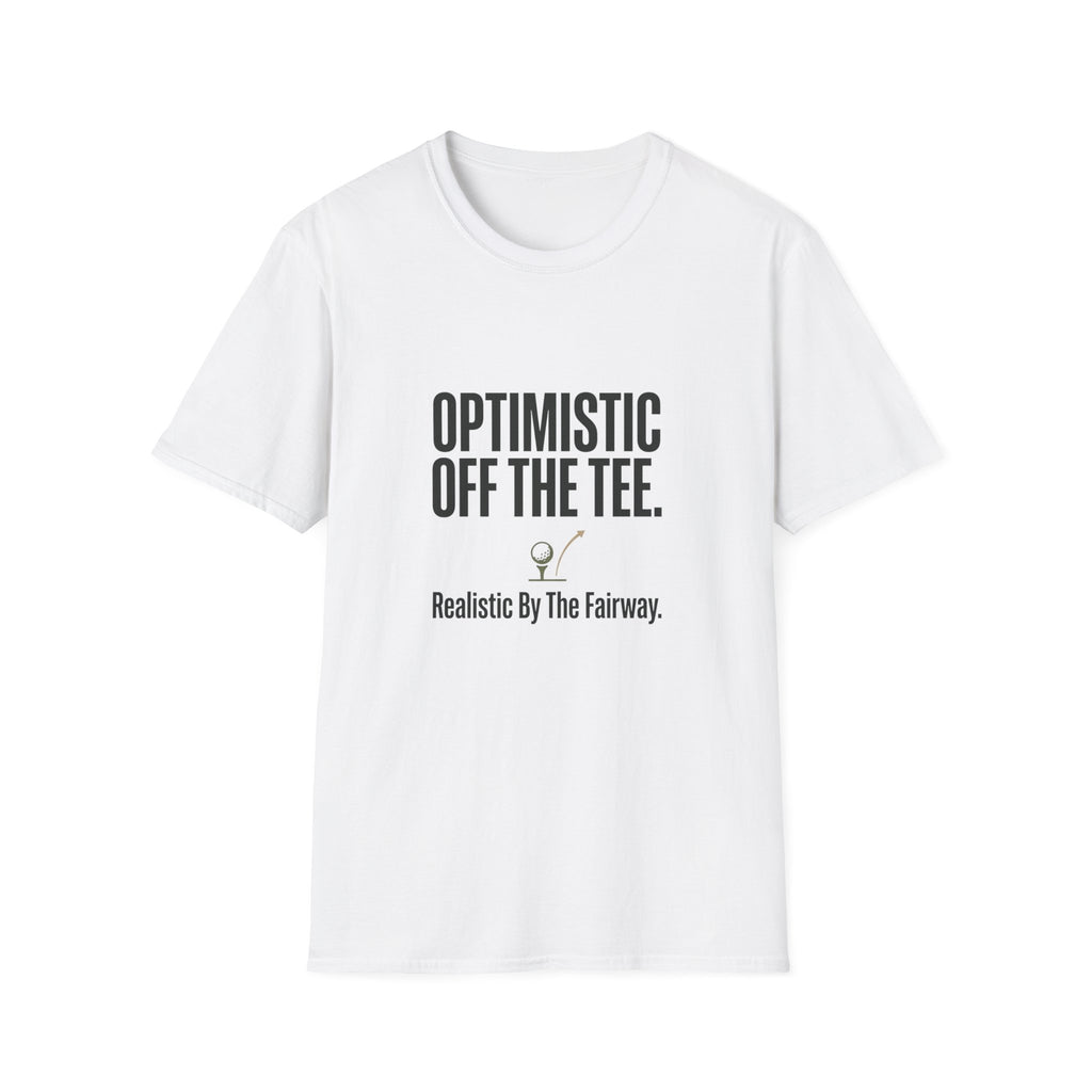 Optimistic Off The Tee T-Shirt — Funny Golf Graphic Tee