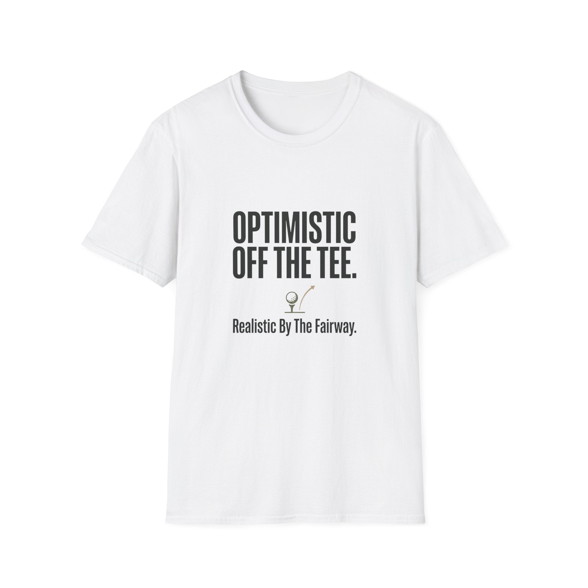 Optimistic Off The Tee T-Shirt — Funny Golf Graphic Tee