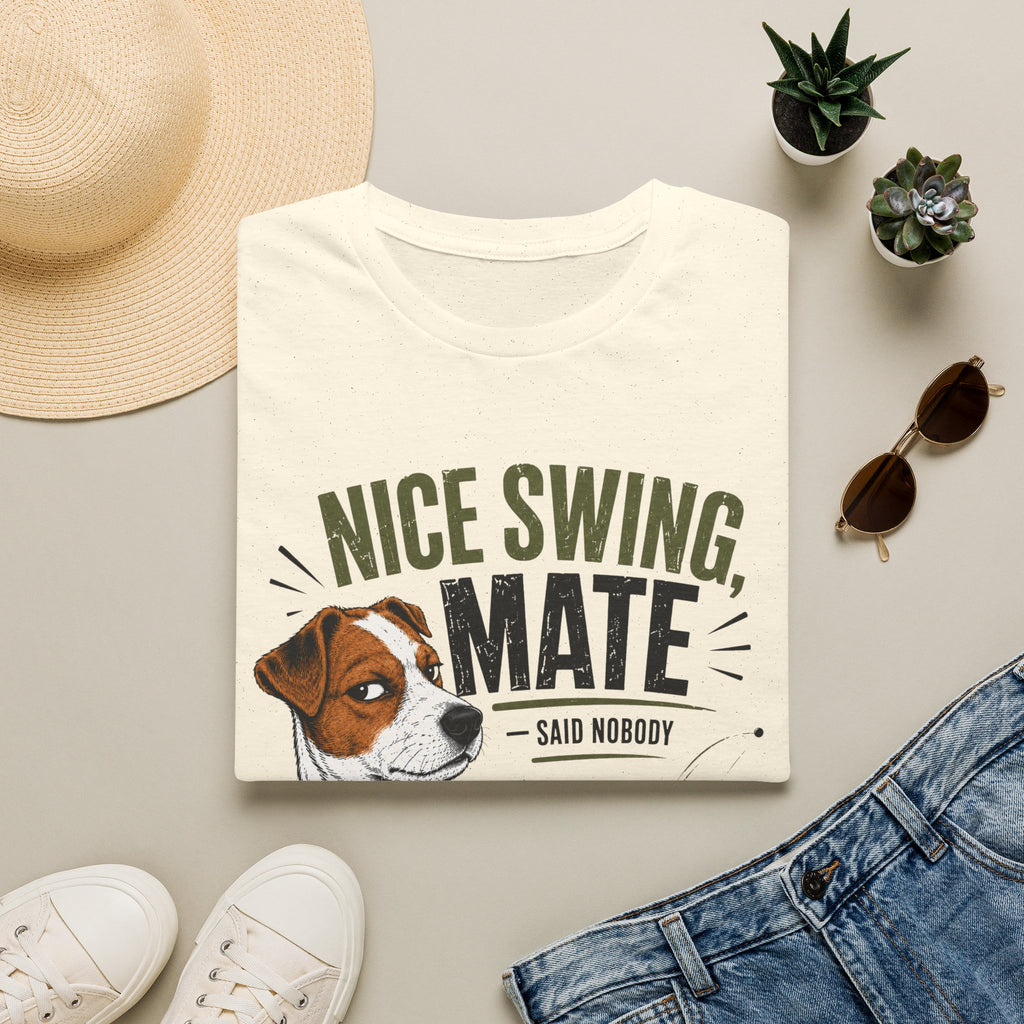Nice Swing Mate T-Shirt — Funny Golf Dog Graphic Tee