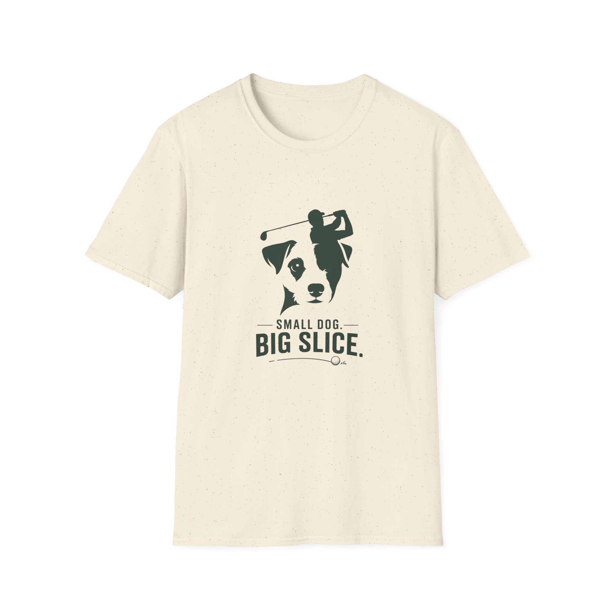 Golf Dog T-Shirt — 'Small Dog. Big Slice.' Funny Golfing Pet Shirt
