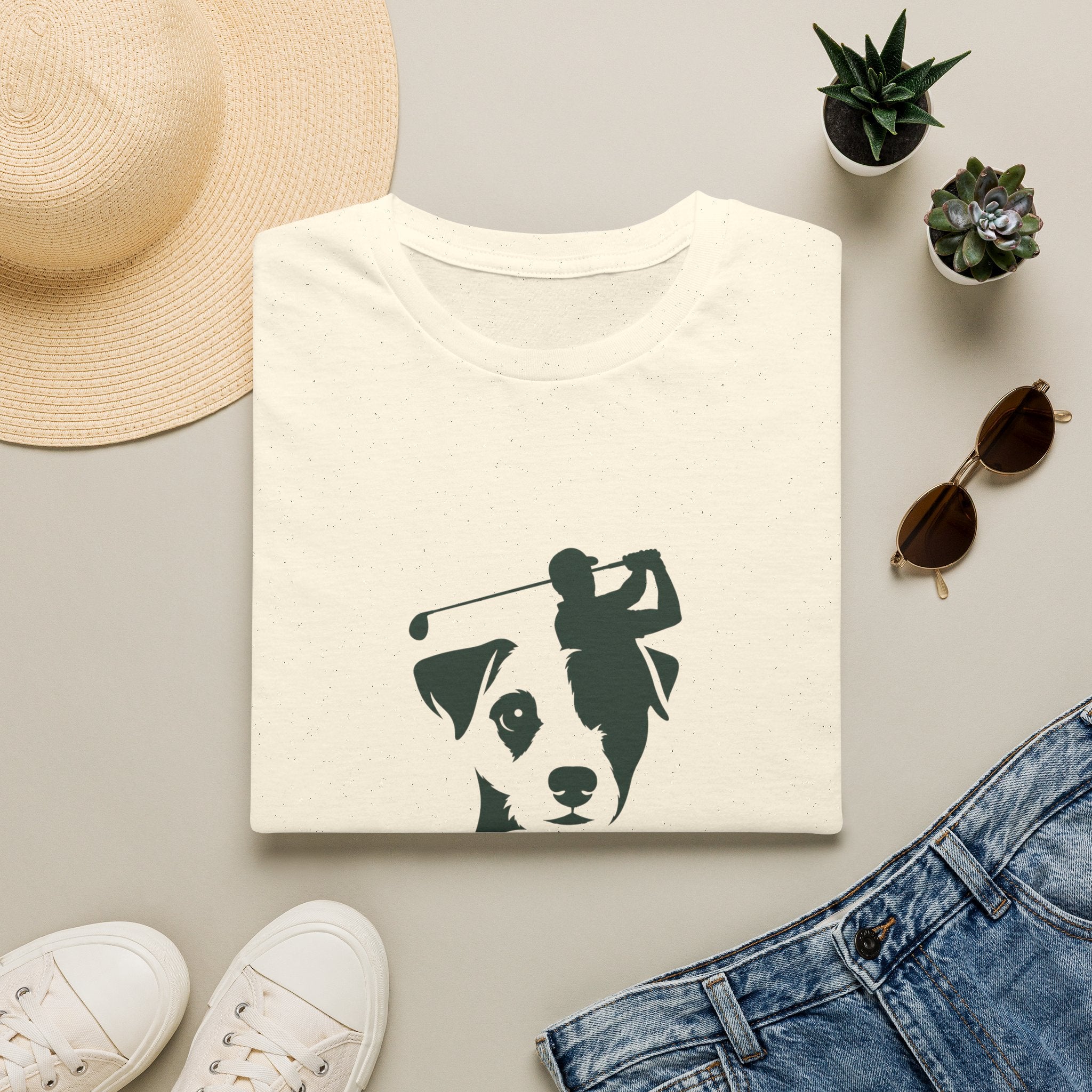 Golf Dog T-Shirt — 'Small Dog. Big Slice.' Funny Golfing Pet Shirt