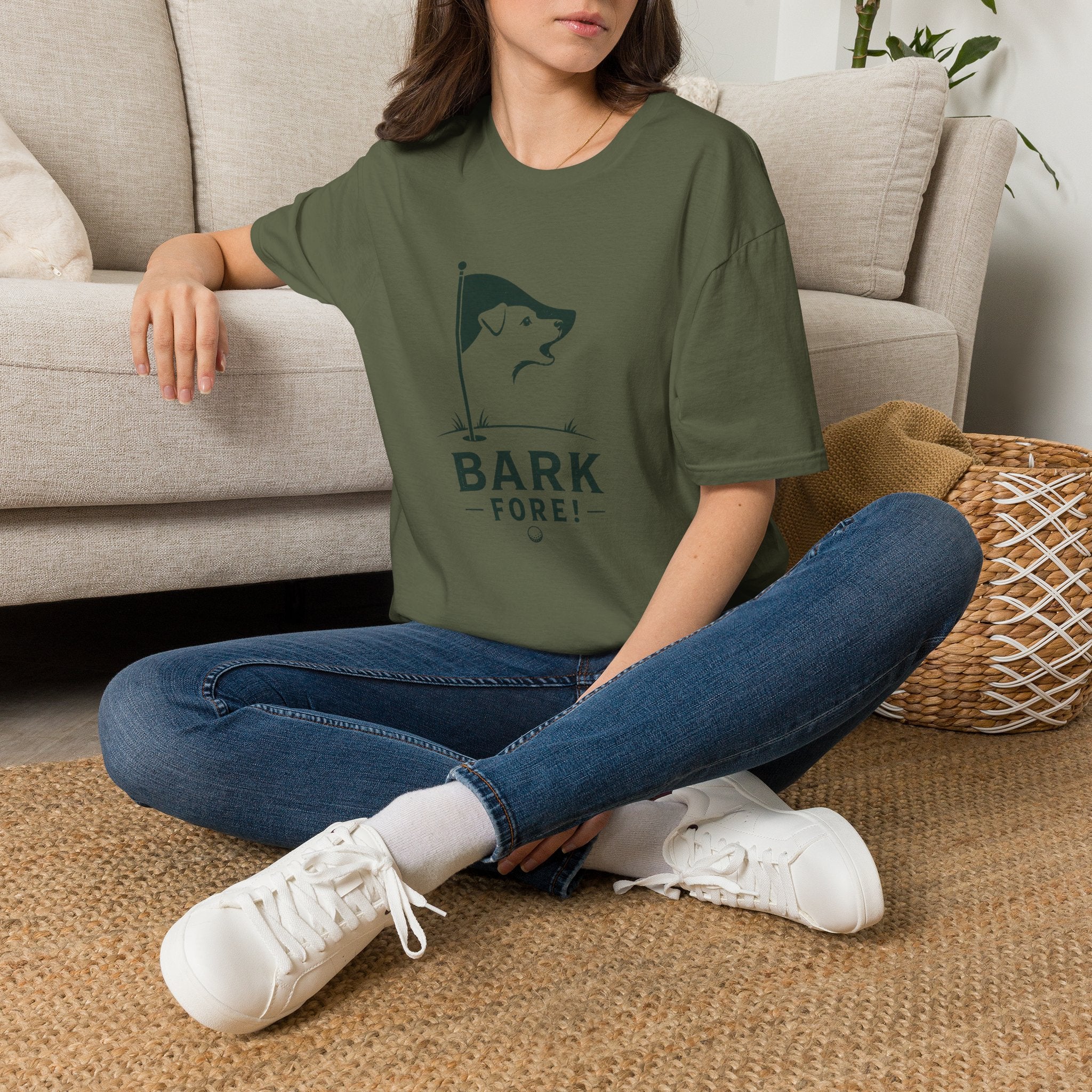 Bark Fore! Golf Dog T-Shirt — Funny Golfing Dog Graphic Tee