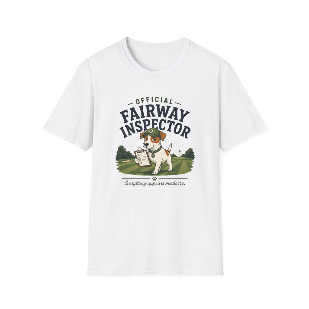 Official Fairway Inspector T-Shirt – Cute Golf Dog Graphic Tee