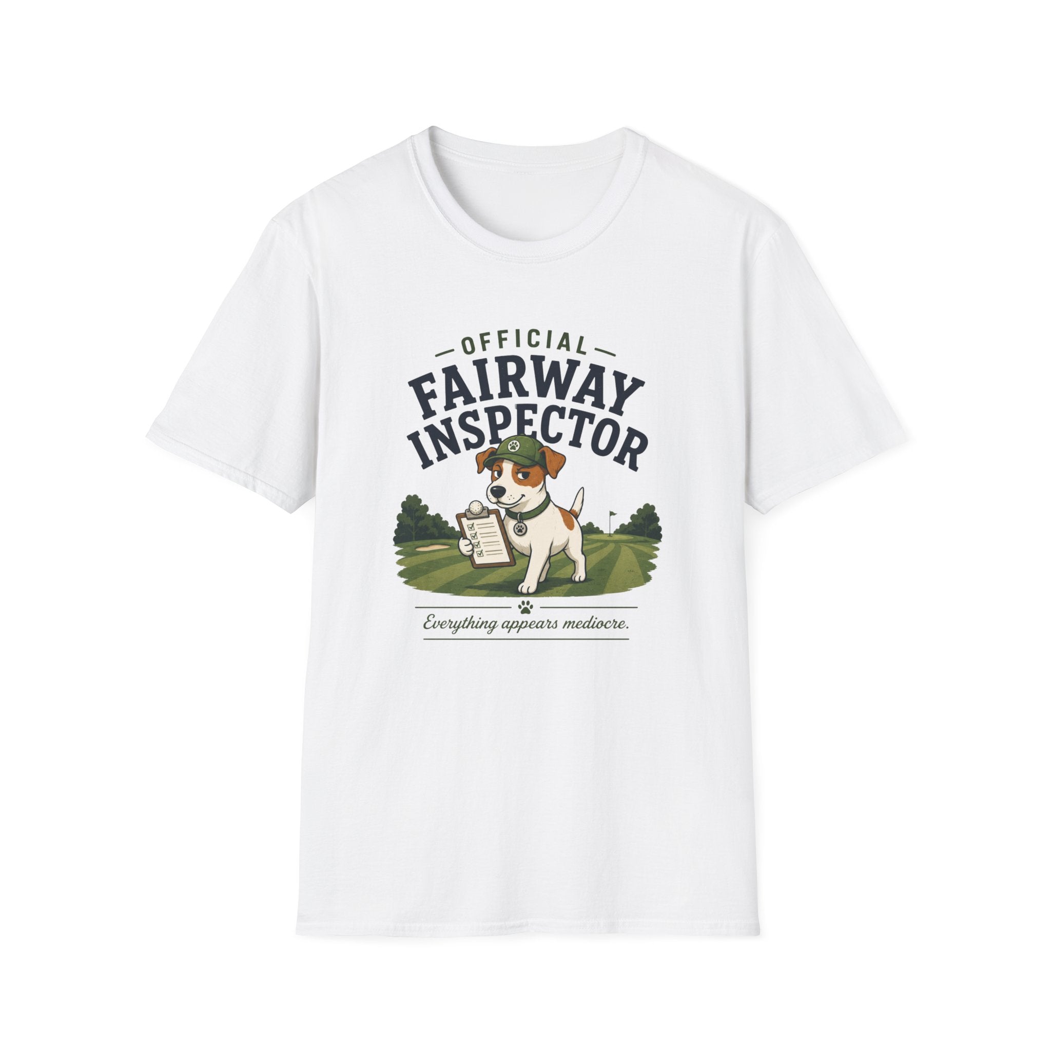 Official Fairway Inspector T-Shirt – Cute Golf Dog Graphic Tee