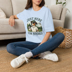 Golf Dog T‑Shirt — "Just Here for Birdies" Casual Golfing Tee