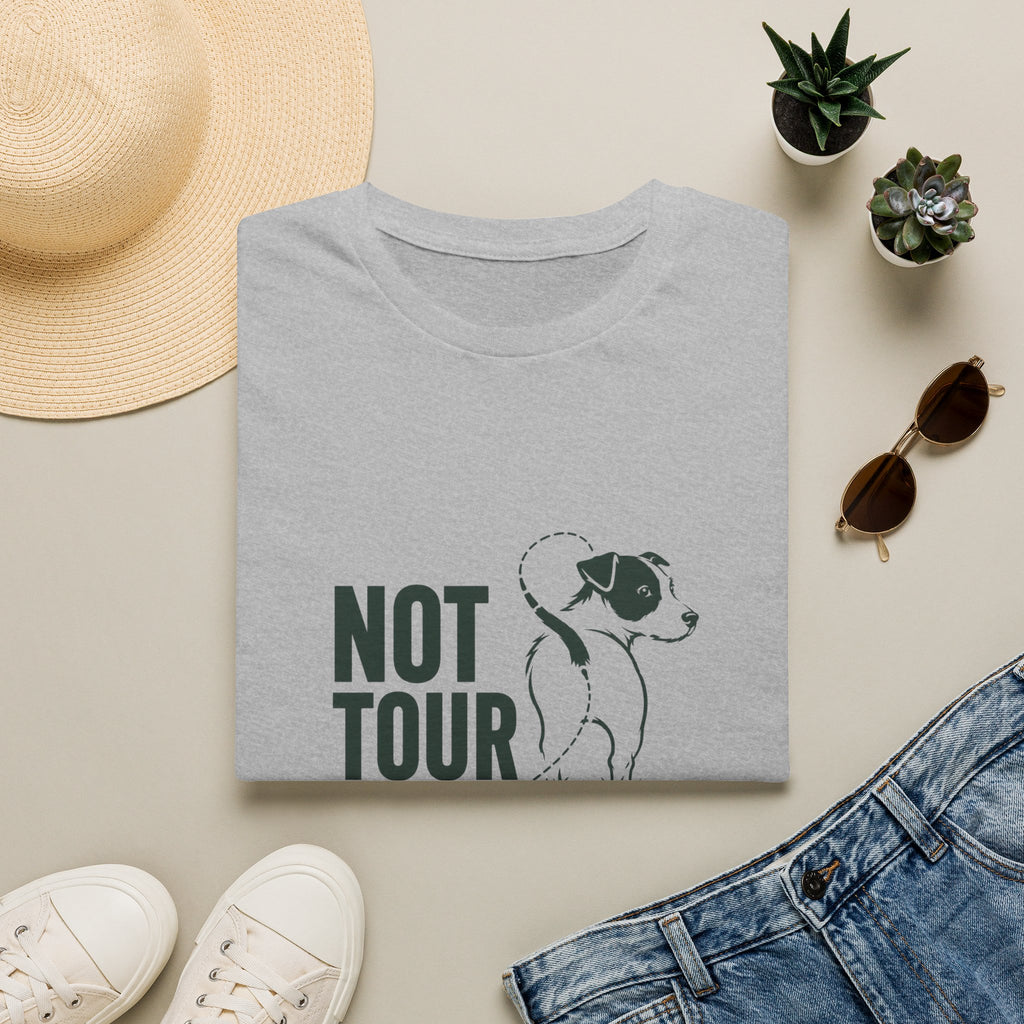 T‑Shirt — "Not Tour Material" Dog Rescue Tee