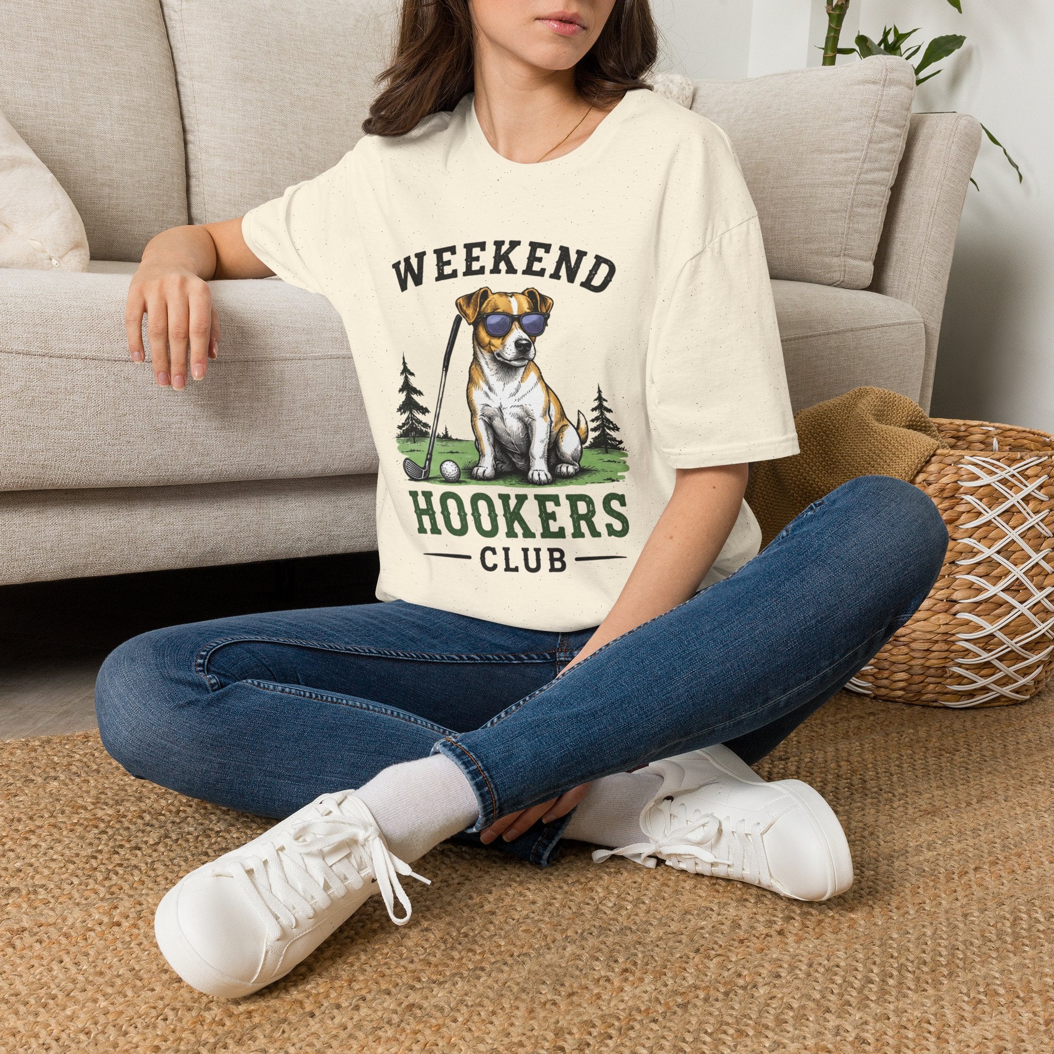 Weekend Hookers Club T-Shirt — Funny Dog Fishing Tee