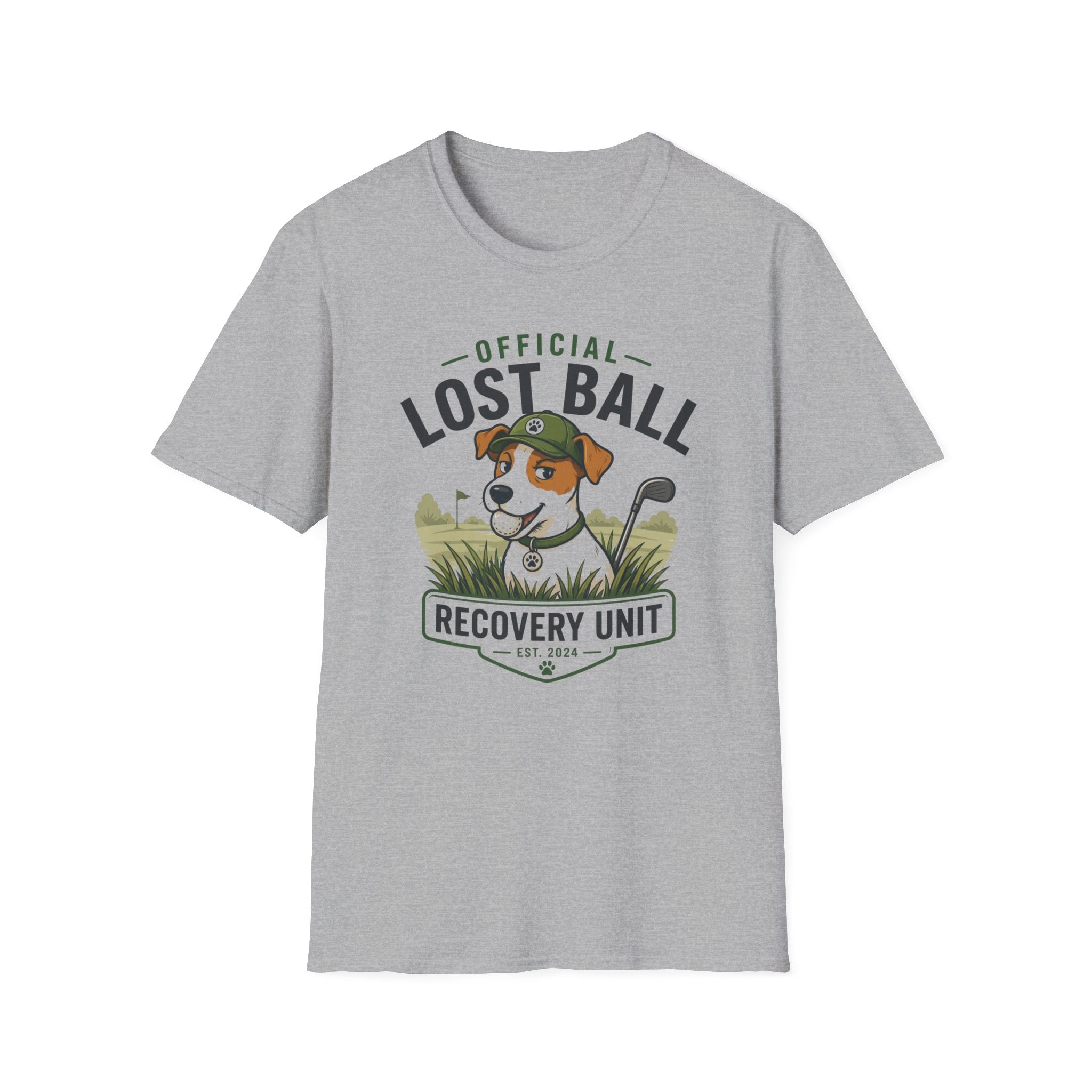 Lost Ball Recovery T-Shirt — Funny Golf Dog Graphic Tee