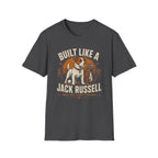 Jack Russell T-Shirt — "Built Like A Jack Russell" Vintage Dog Graphic Tee