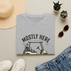 Golf Cart T-Shirt — "Mostly Here for the Cart" Casual Golfing Tee