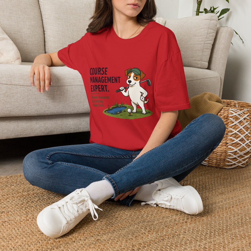 Golf Course Management Expert T-Shirt — Funny Golf Dog Design