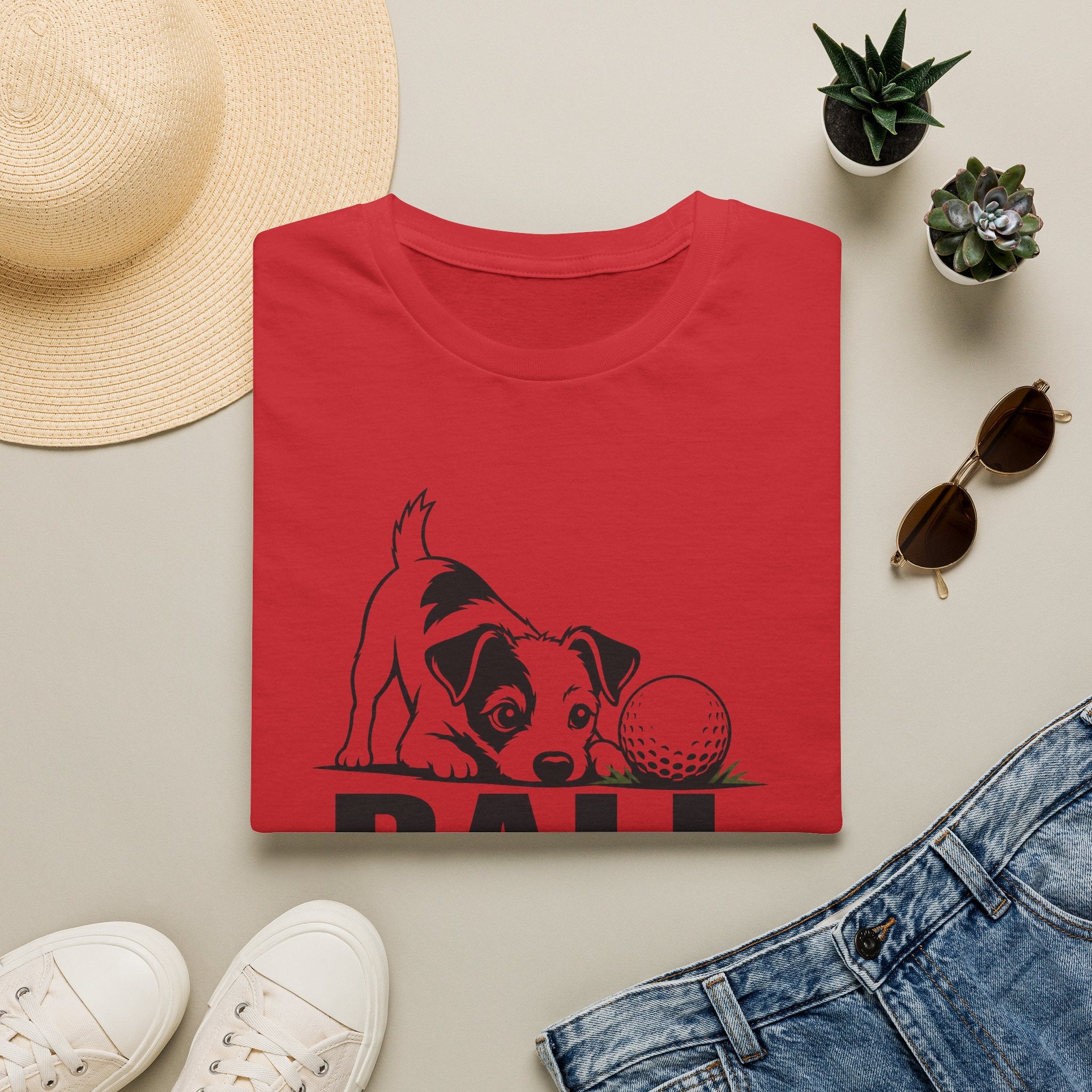 Dog Lover T‑Shirt — "Ball Obsessed" Puppy Graphic Tee