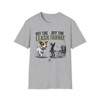 Golf T‑Shirt - "Off the Leash. Off the Fairway." Funny Golfing Dog Shirt