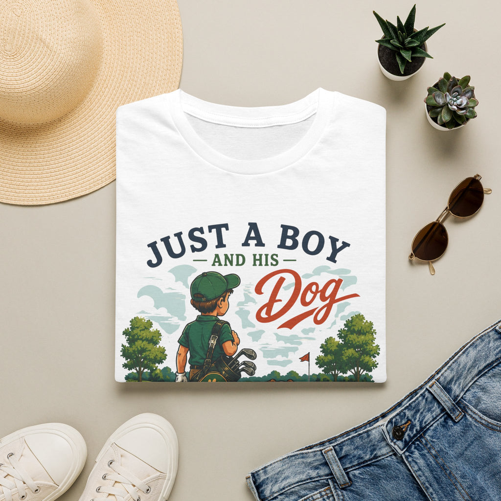 Just a Boy and His Dog T-Shirt — Boy & Dog Golfing 'Chasing Birdies' Vintage Tee