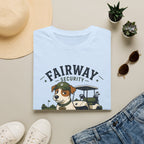 Golf Course Dog T-Shirt — "Fairway Security" Caddy Pup Graphic Tee