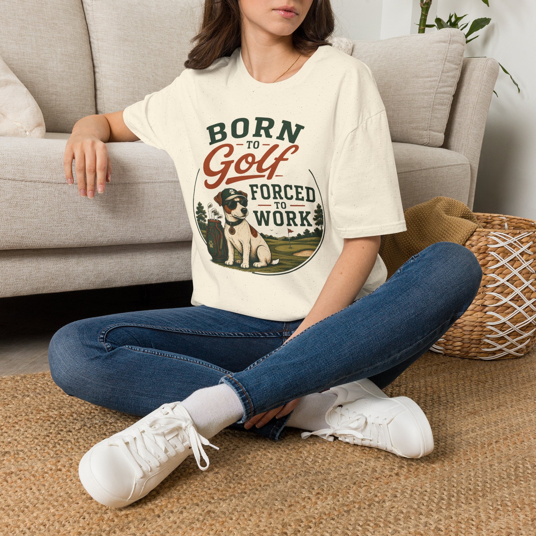 Born to Golf Forced to Work T-Shirt — Funny Golfing Shirt for Golf Lovers