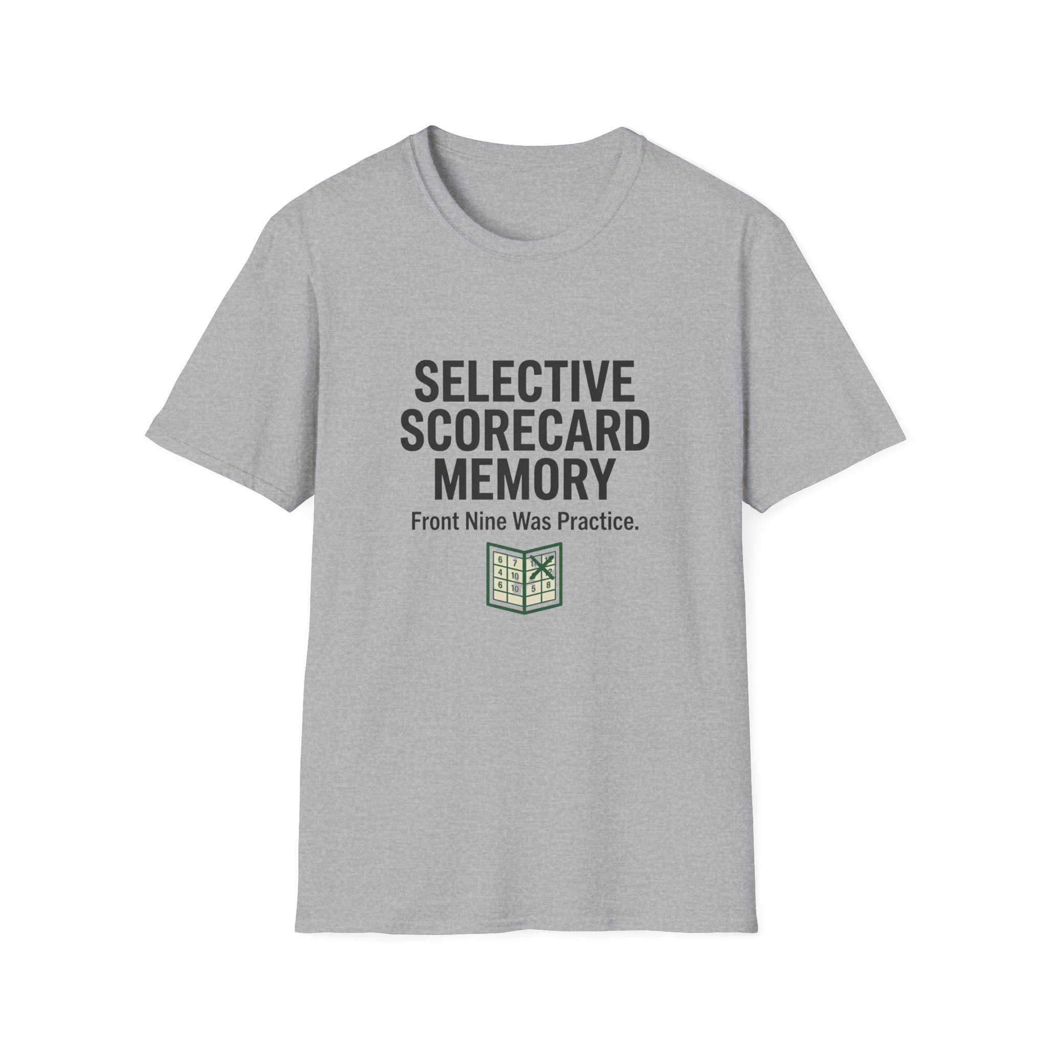 Selective Scorecard Memory T-Shirt — Funny Practice Golf Scorecard Tee