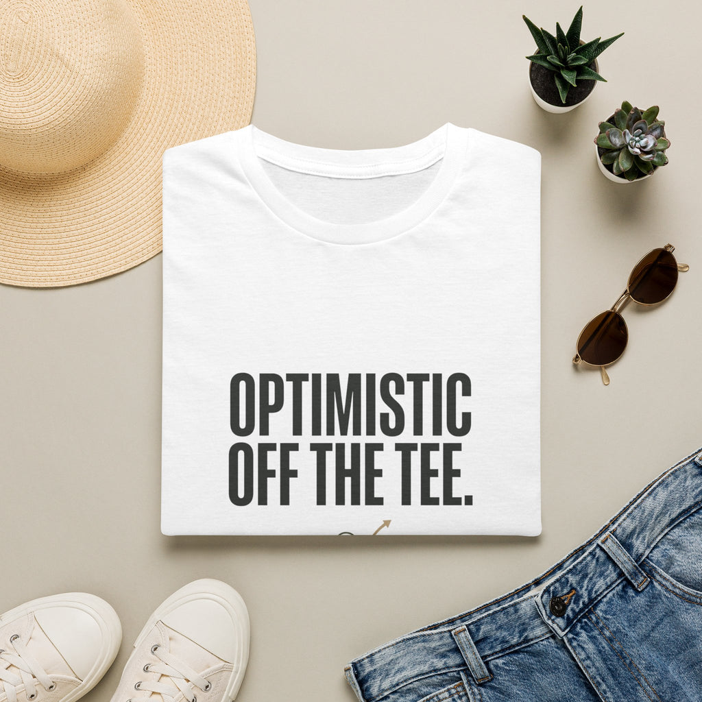 Optimistic Off The Tee T-Shirt — Funny Golf Graphic Tee