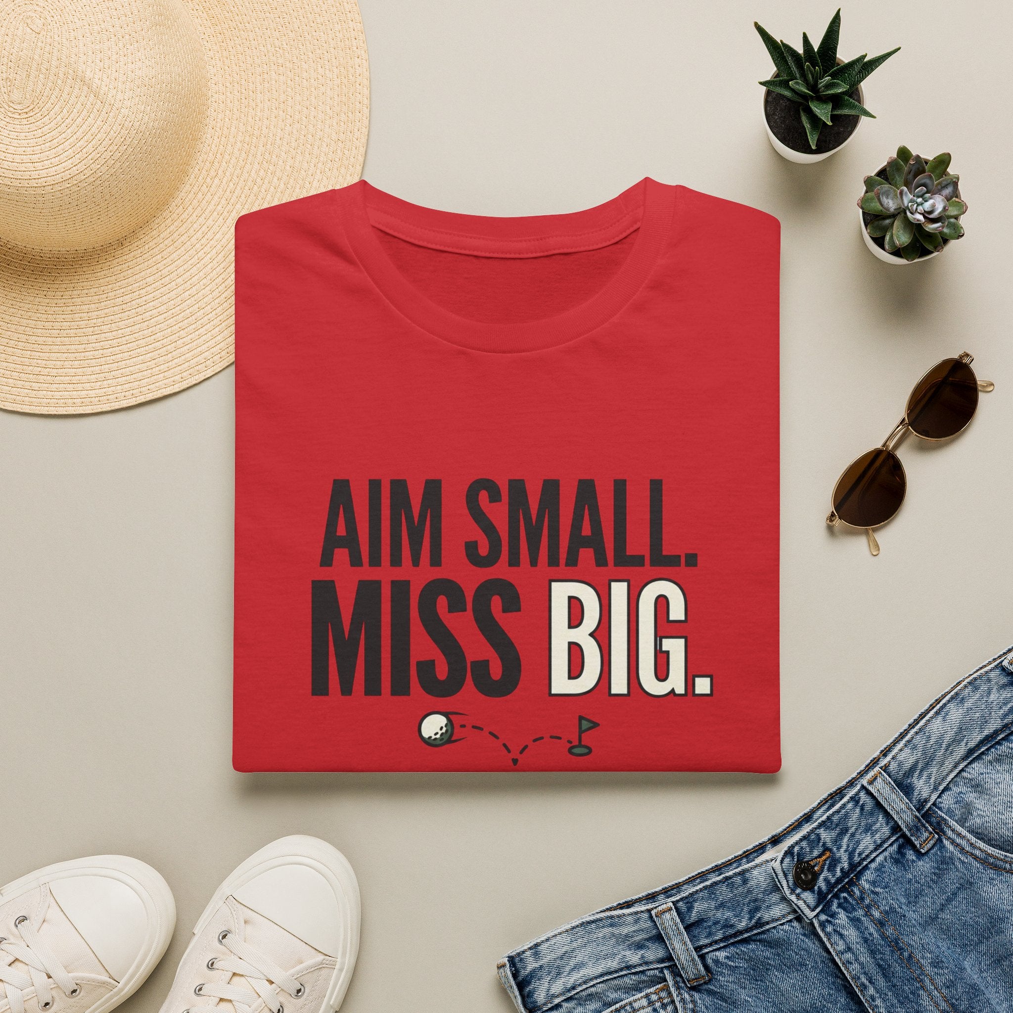 Aim Small Miss Big T-Shirt — Inspirational Casual Tee with Motivational Graphic