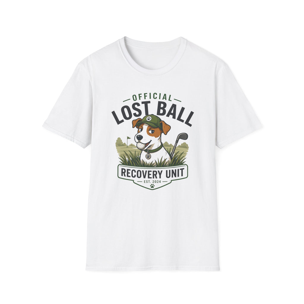Lost Ball Recovery T-Shirt — Funny Golf Dog Graphic Tee