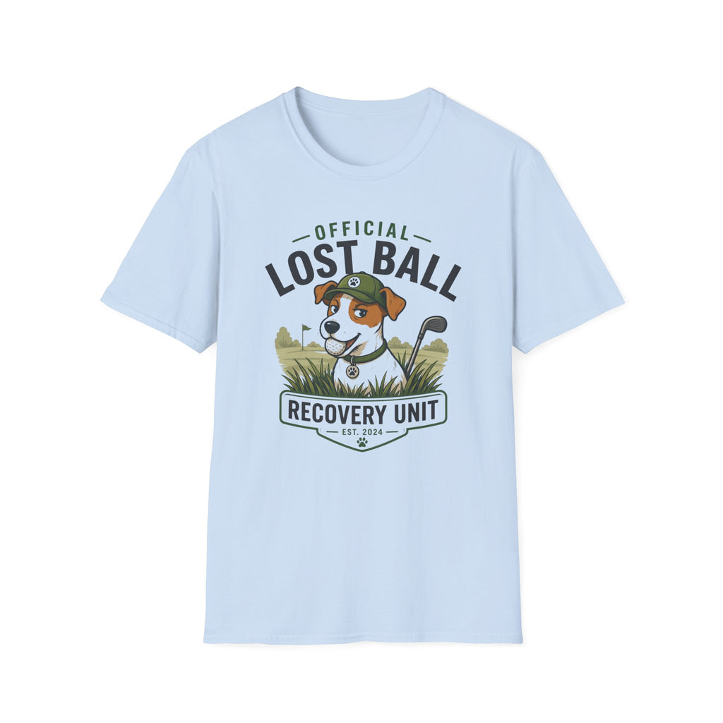 Lost Ball Recovery T-Shirt — Funny Golf Dog Graphic Tee