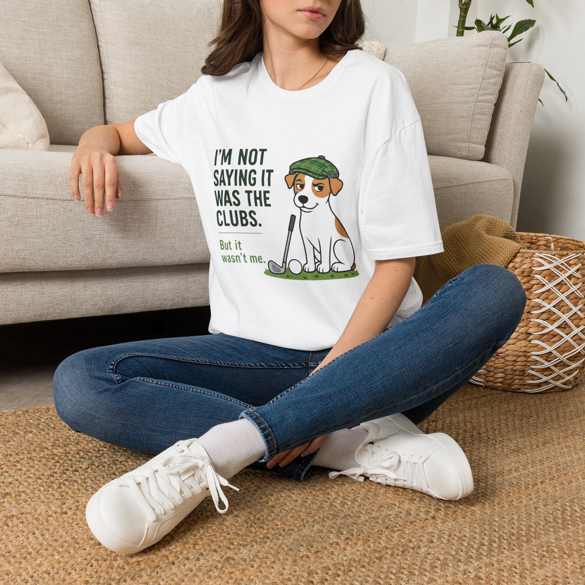 T‑Shirt — "I'm Not Saying It Was the Clubs" Cute Golf Dog Graphic Tee