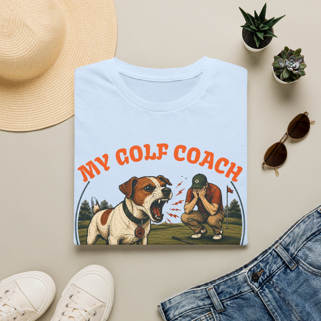 T-Shirt — My Golf Coach Has Anger Issues Vintage Golf Humor Tee