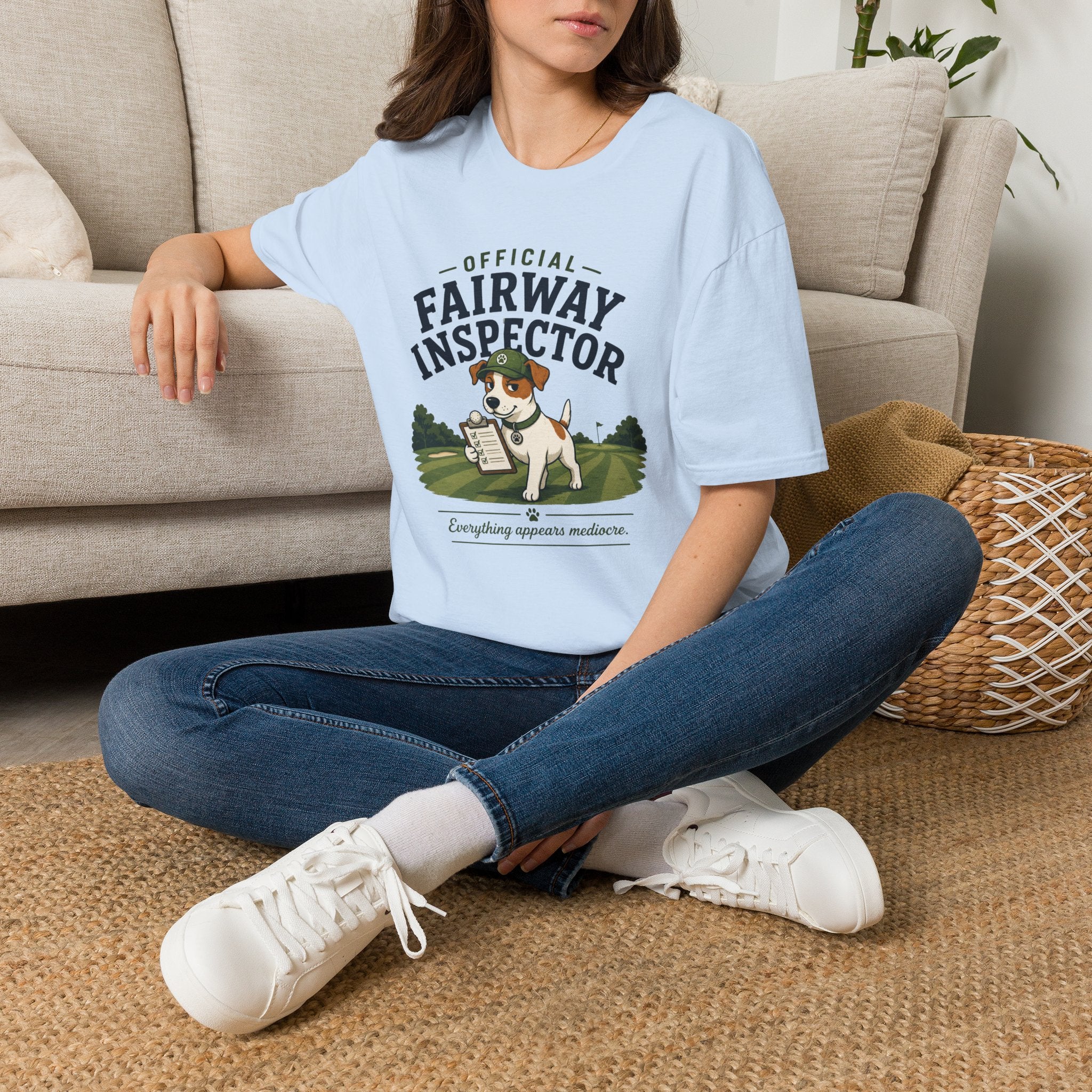 Official Fairway Inspector T-Shirt – Cute Golf Dog Graphic Tee