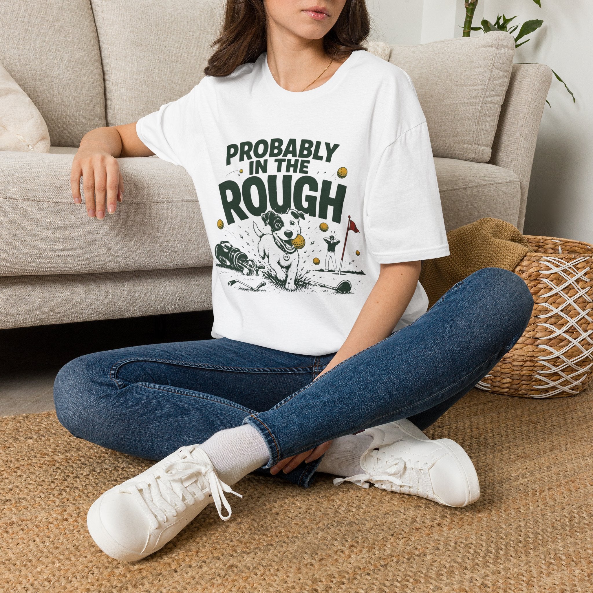 Probably in the Rough Golf T-Shirt — Funny Dog Golfing Shirt for Golf Lovers