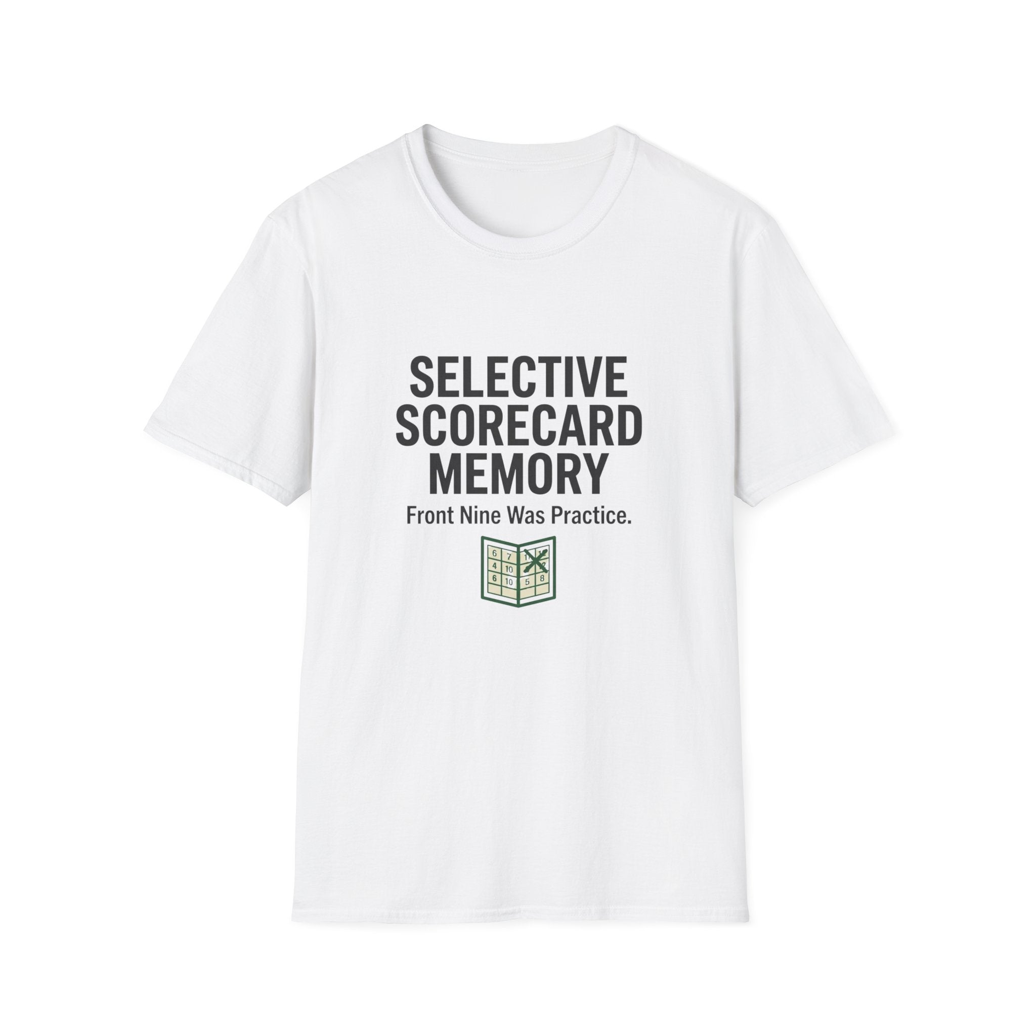 Selective Scorecard Memory T-Shirt — Funny Practice Golf Scorecard Tee