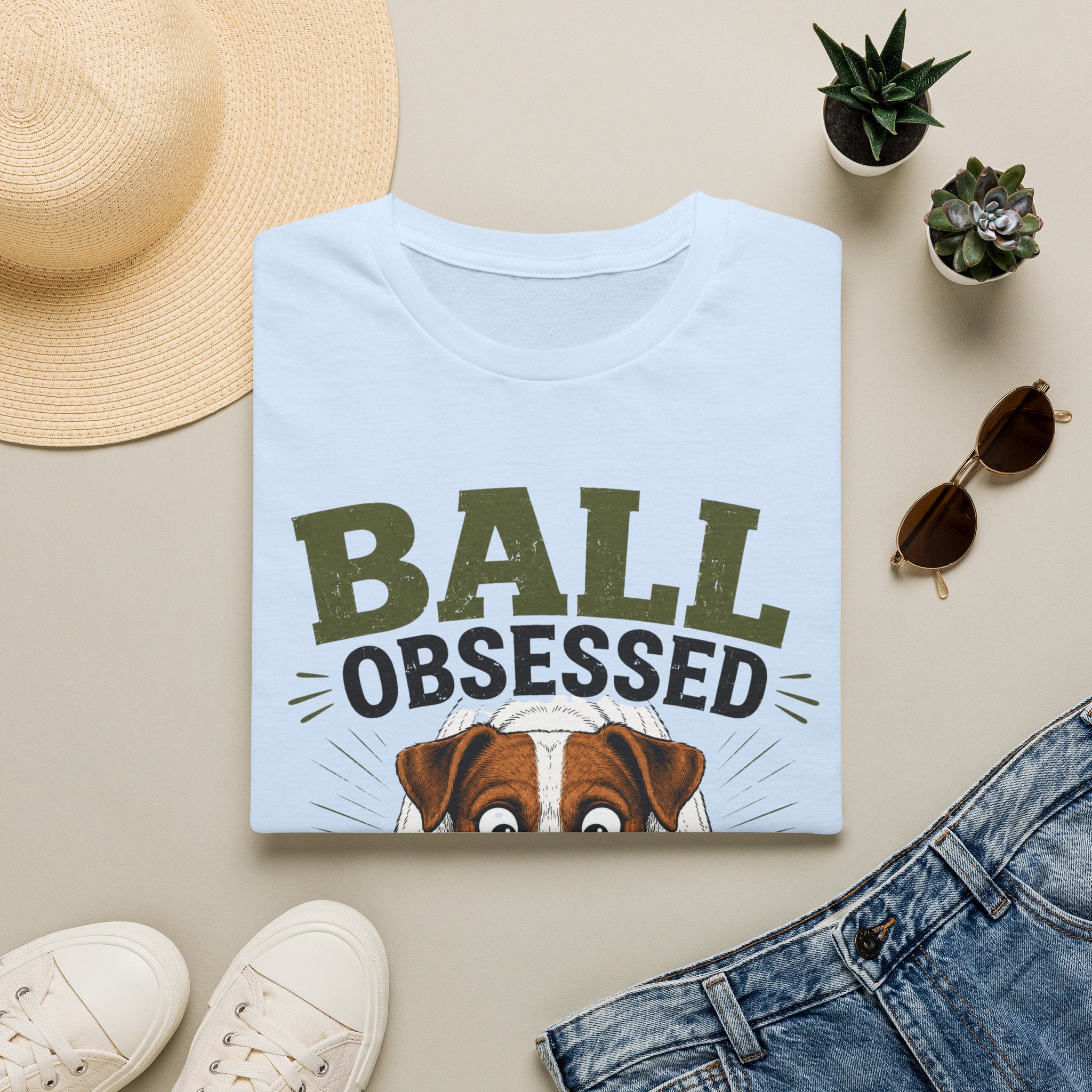 Ball Obsessed T‑Shirt – Cute Dog Golf Lover Graphic Tee