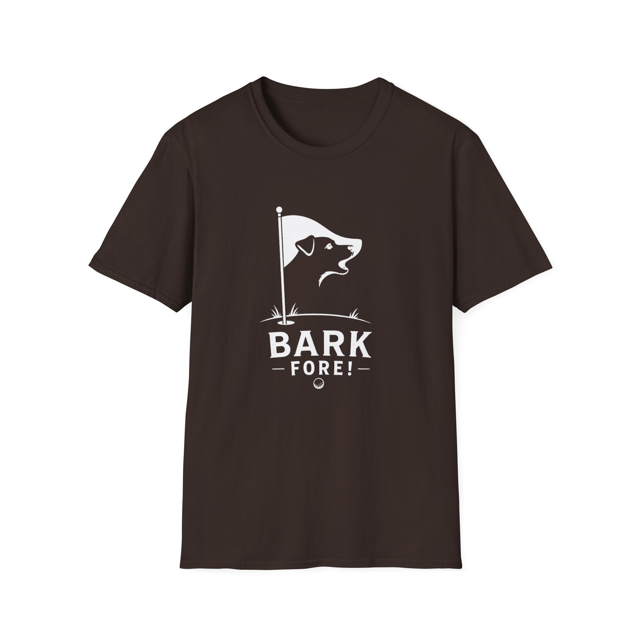 Bark Fore! Golf Dog T-Shirt — Funny Golfing Pet Lover Tee
