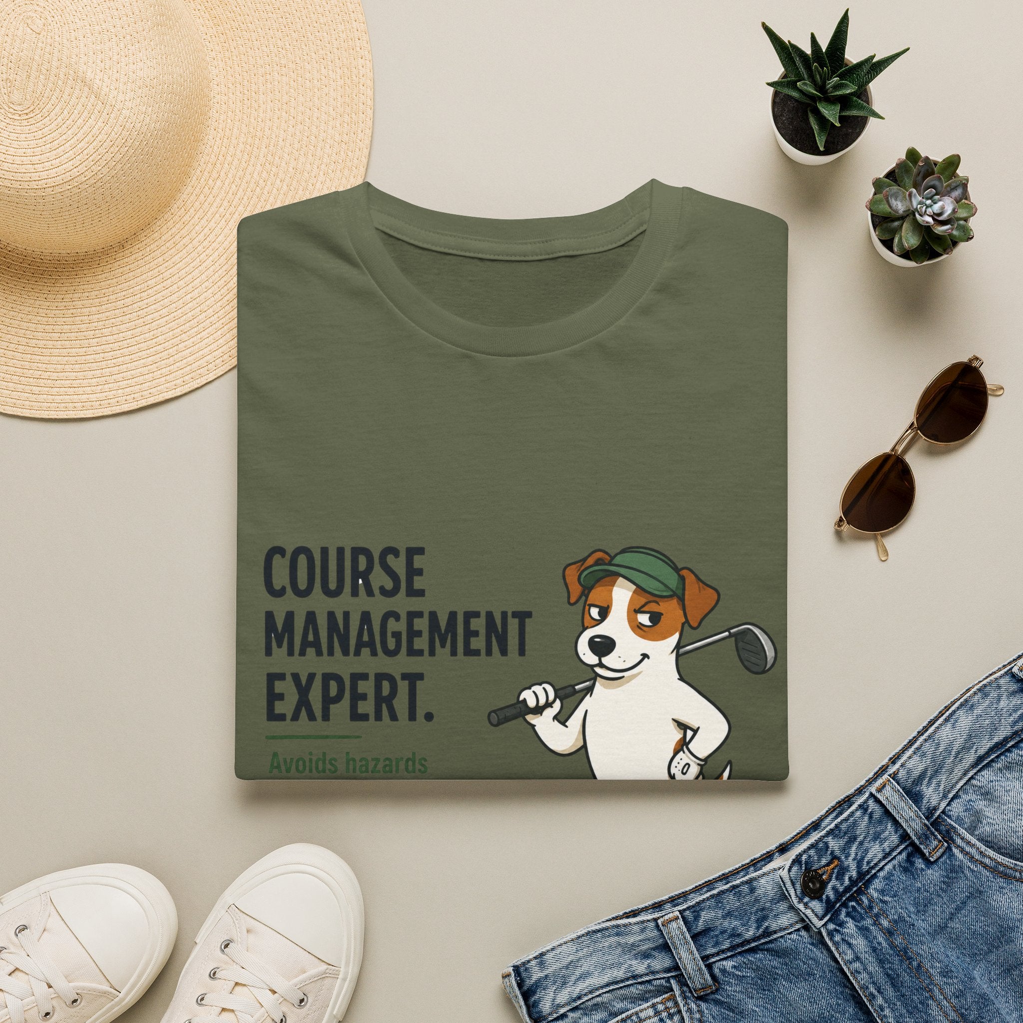 Golf Course Management Expert T-Shirt — Funny Golf Dog Design