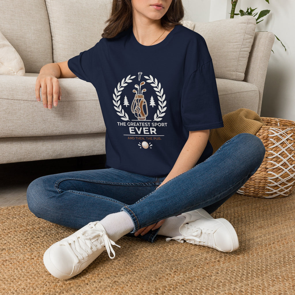 Golf T-Shirt — “The Greatest Sport Ever” Golf Bag Graphic Tee