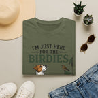 I’m Just Here for the Birdies T-Shirt — Cute Dog & Bird Golf Fan Tee