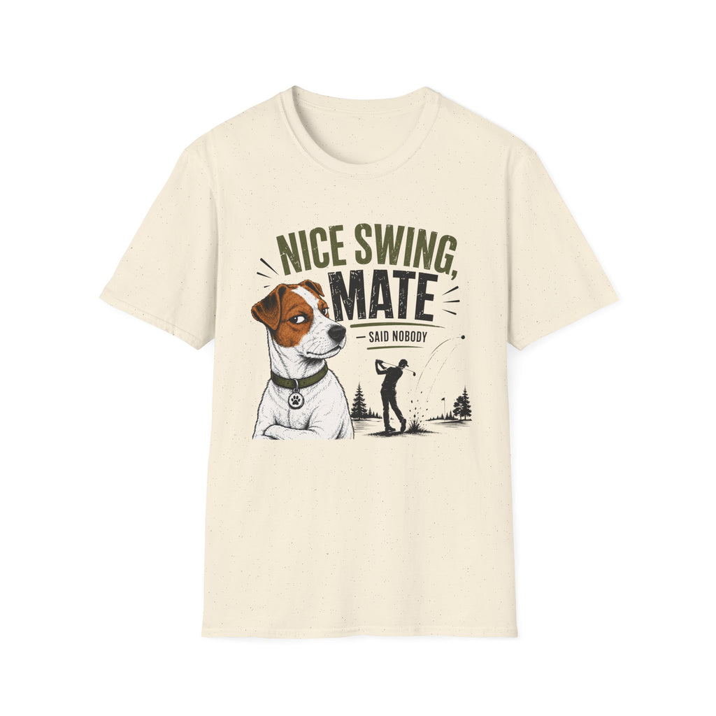 Nice Swing Mate T-Shirt — Funny Golf Dog Graphic Tee