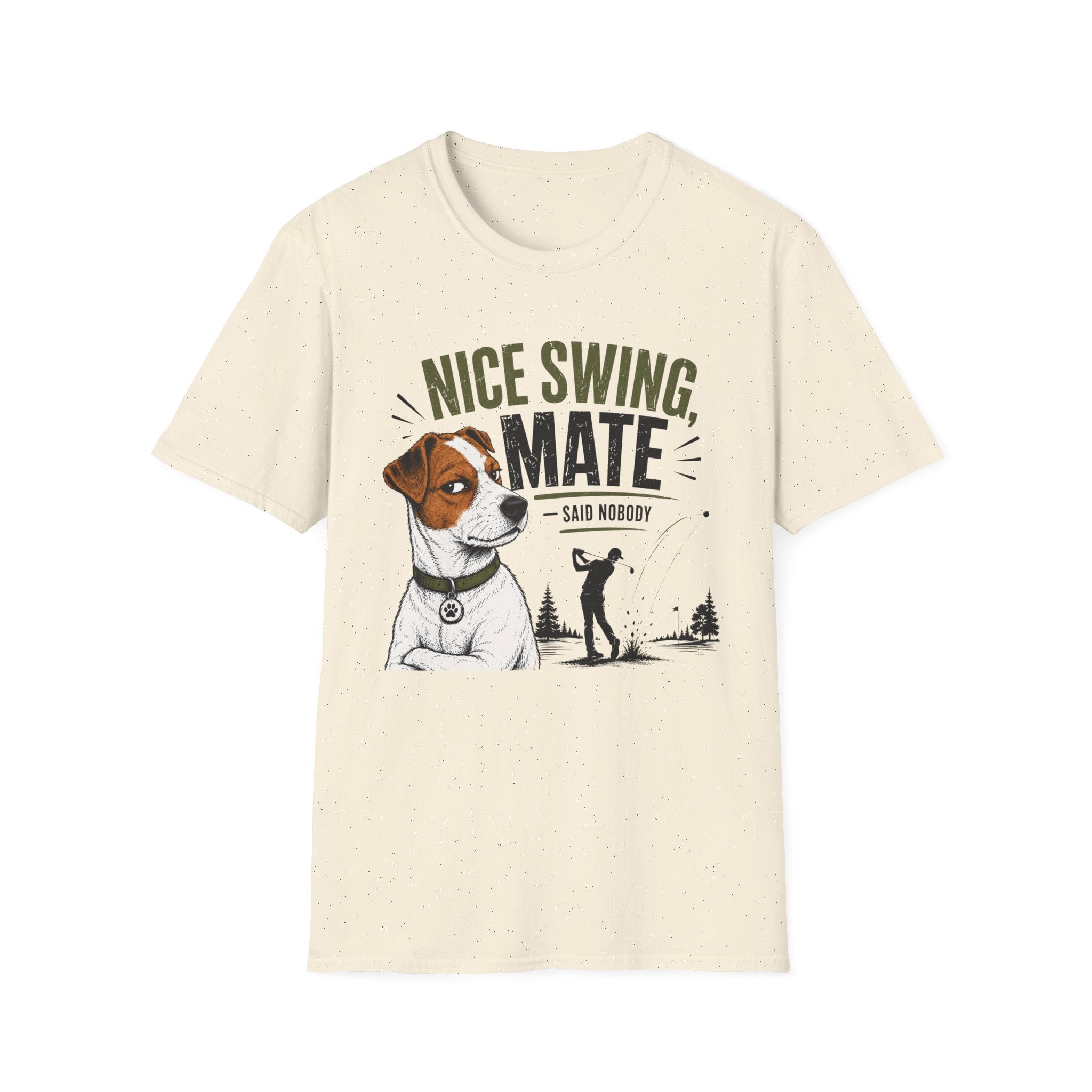 Nice Swing Mate T-Shirt — Funny Golf Dog Graphic Tee
