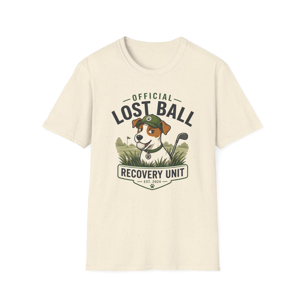 Lost Ball Recovery T-Shirt — Funny Golf Dog Graphic Tee
