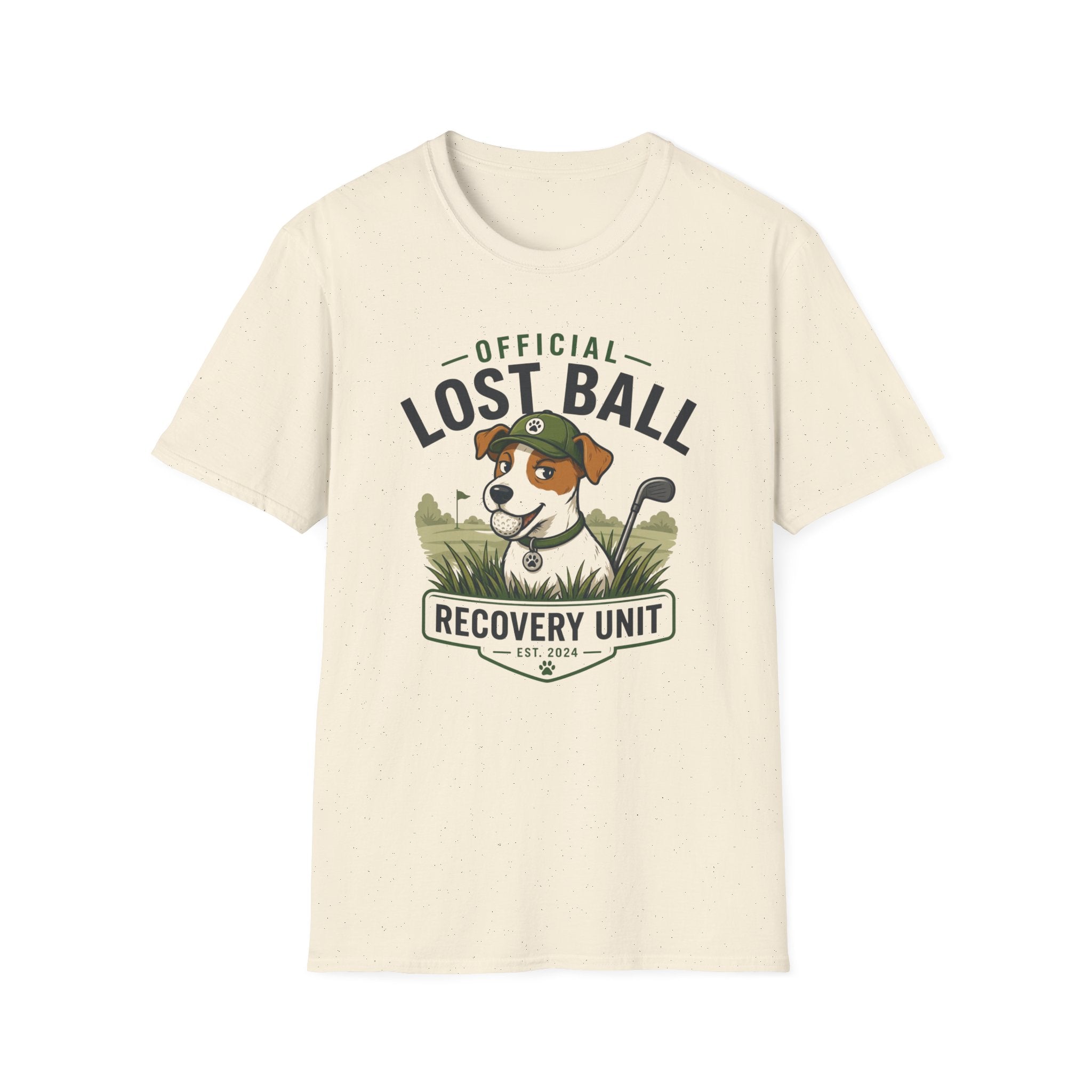 Lost Ball Recovery T-Shirt — 'Official Lost Ball Recovery Unit' Golf Dog Tee