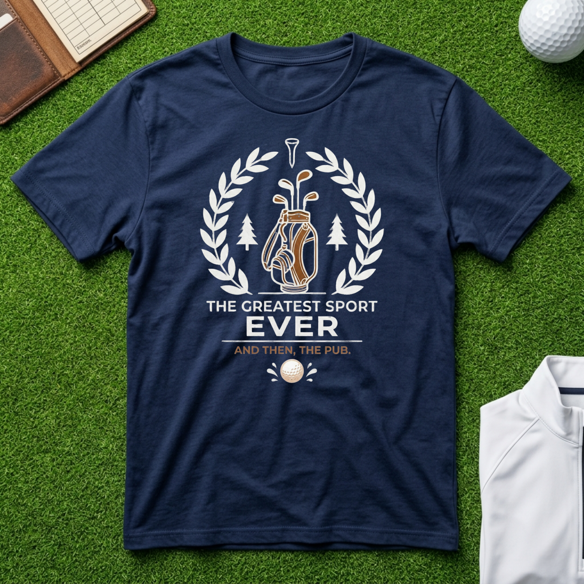 Golf T-Shirt — "The Greatest Sport Ever" Then The PUB