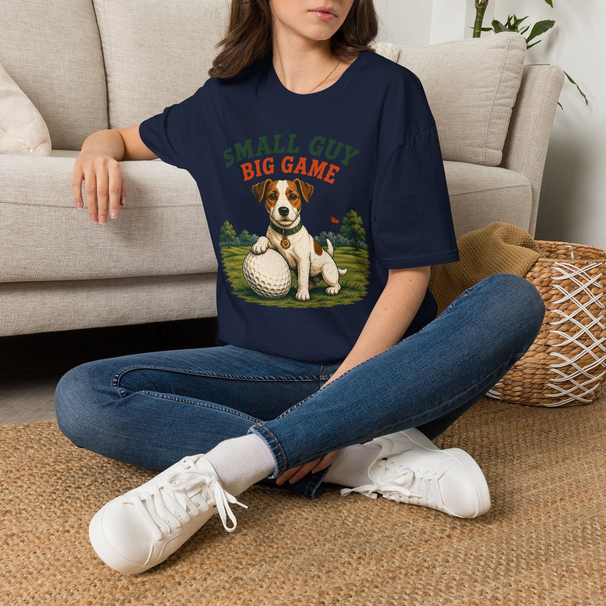 Small Guy Big Game T-Shirt — Golf Dog Graphic Tee