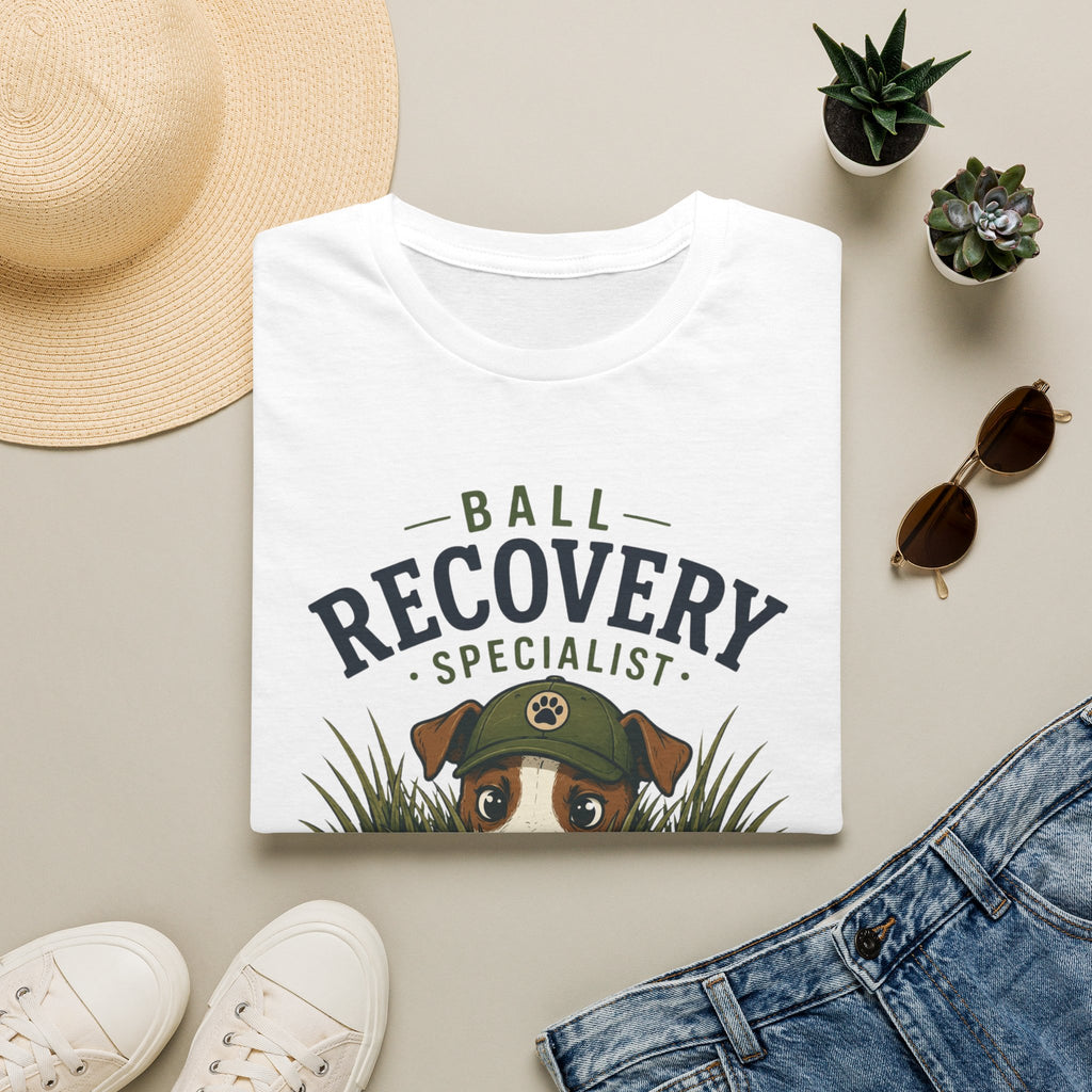 Recovery Specialist T‑Shirt — Ball Recovery Dog Design