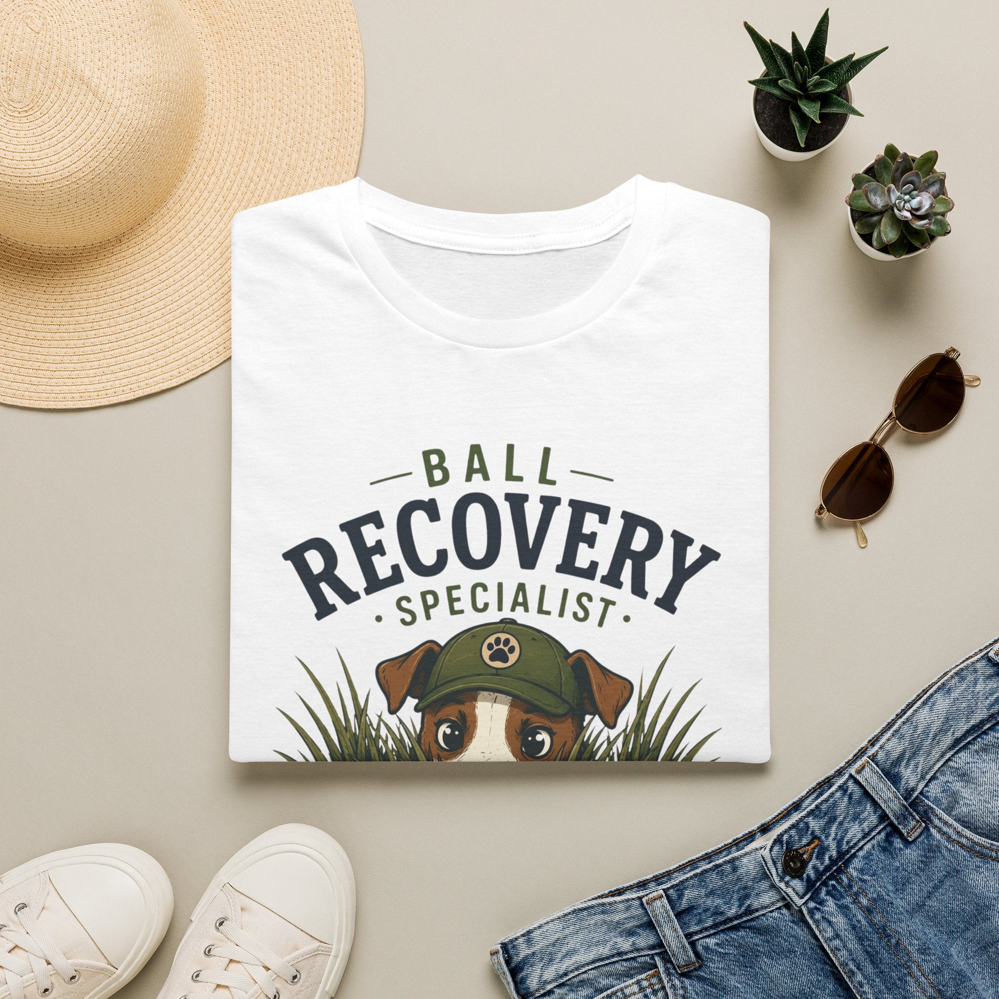 Recovery Specialist T‑Shirt — Ball Recovery Dog Design