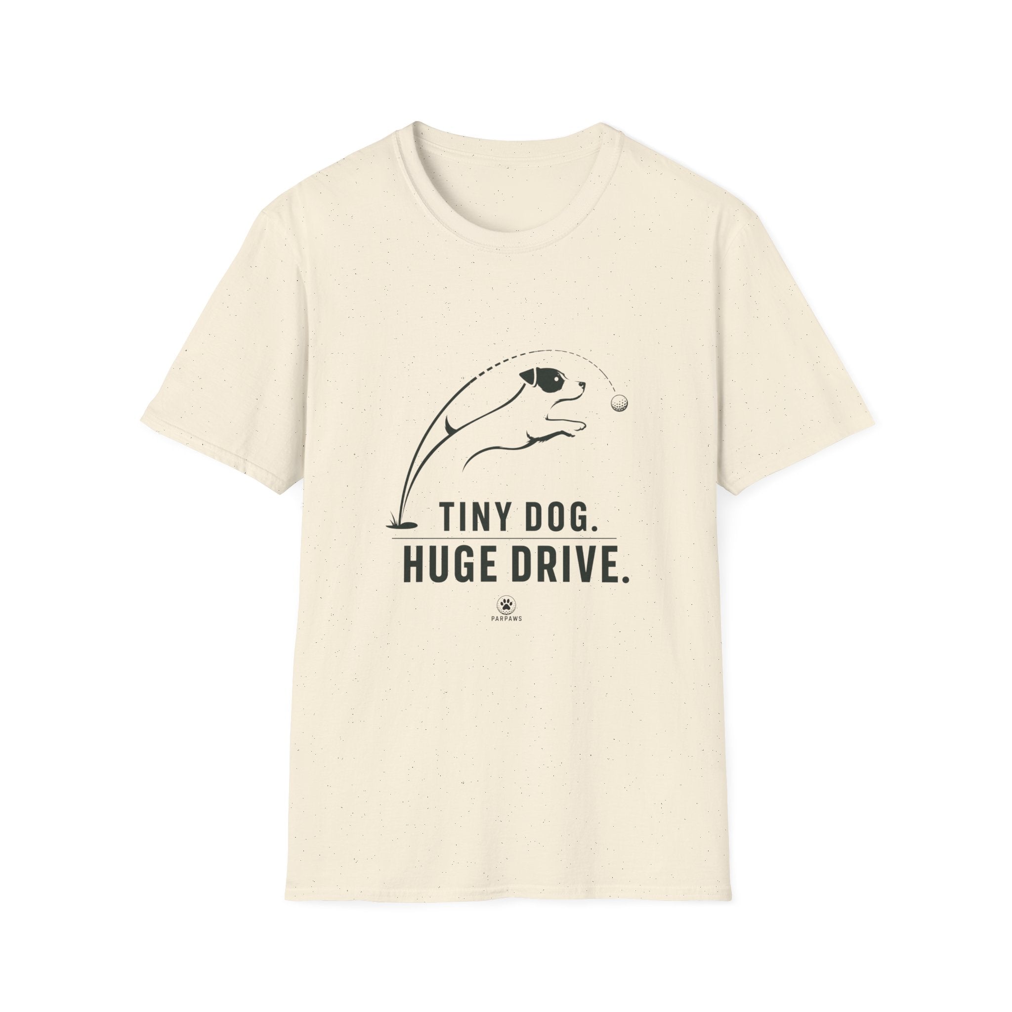 Dog T-Shirt — "Tiny Dog. Huge Drive." Cute Agility Puppy Graphic Tee