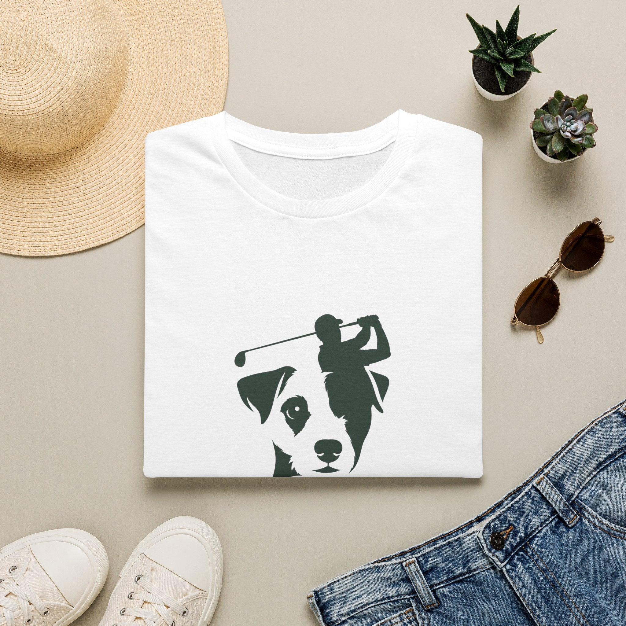Golf Dog T-Shirt — 'Small Dog. Big Slice.' Funny Golfing Pet Shirt