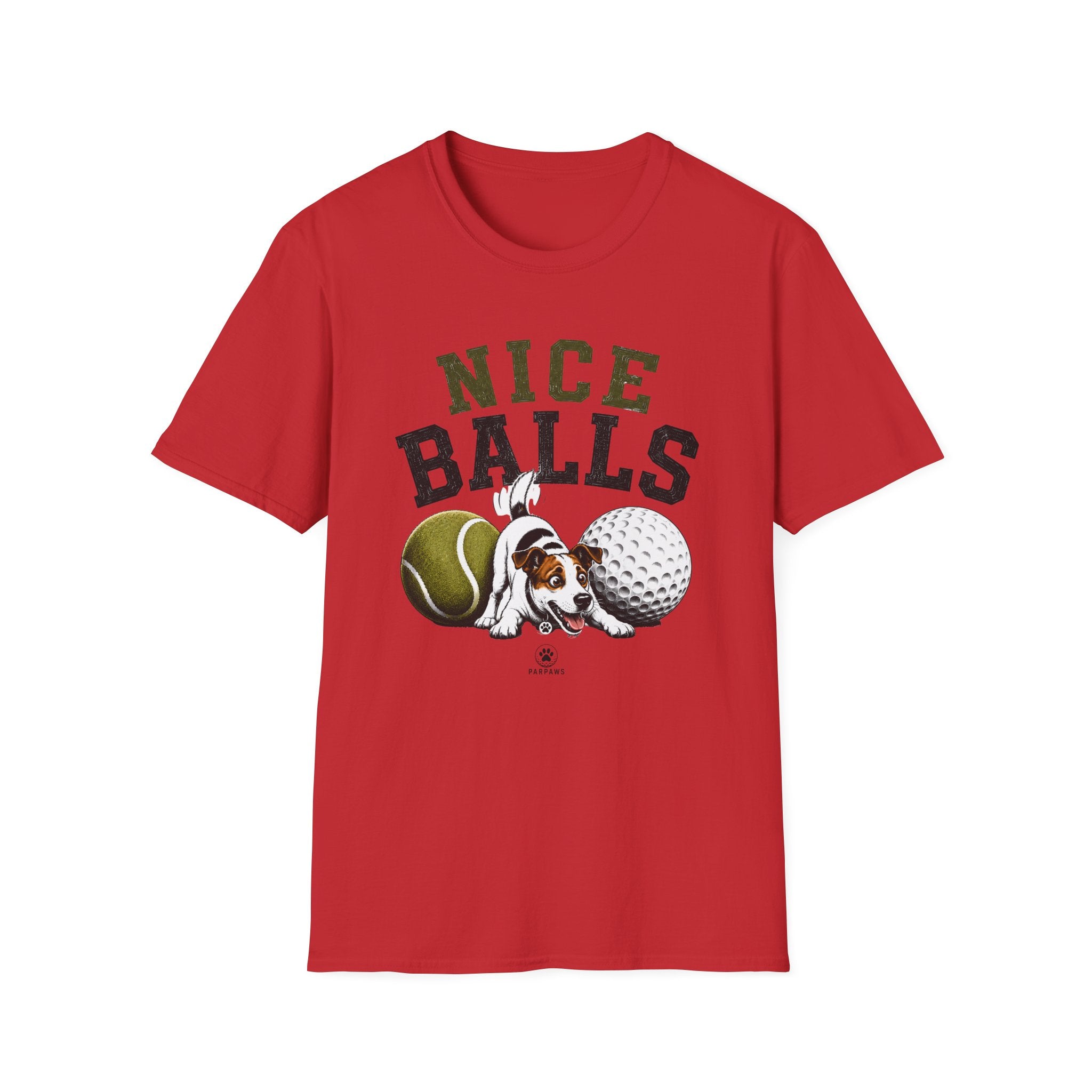 Nice Balls Graphic T‑Shirt — Funny Tennis & Golf Sports Tee