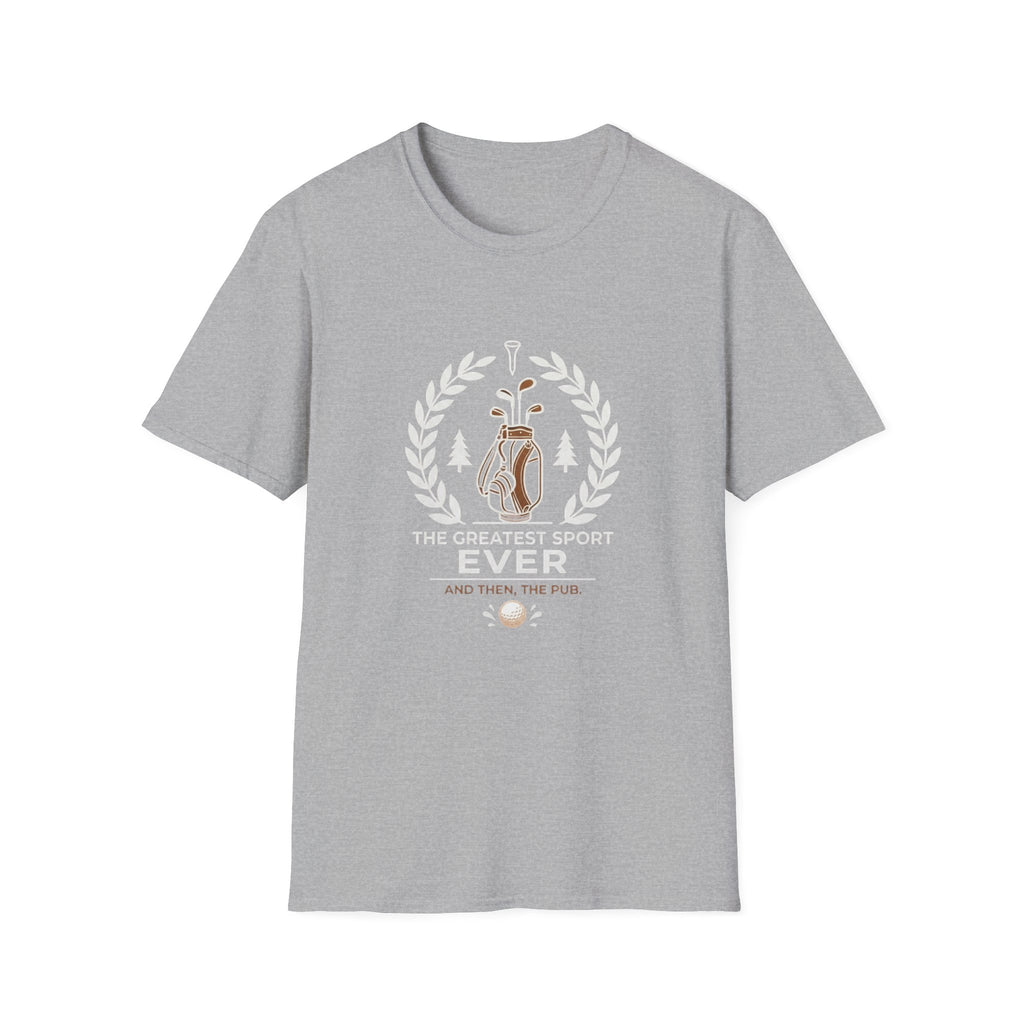 Golf T-Shirt — “The Greatest Sport Ever” Golf Bag Graphic Tee